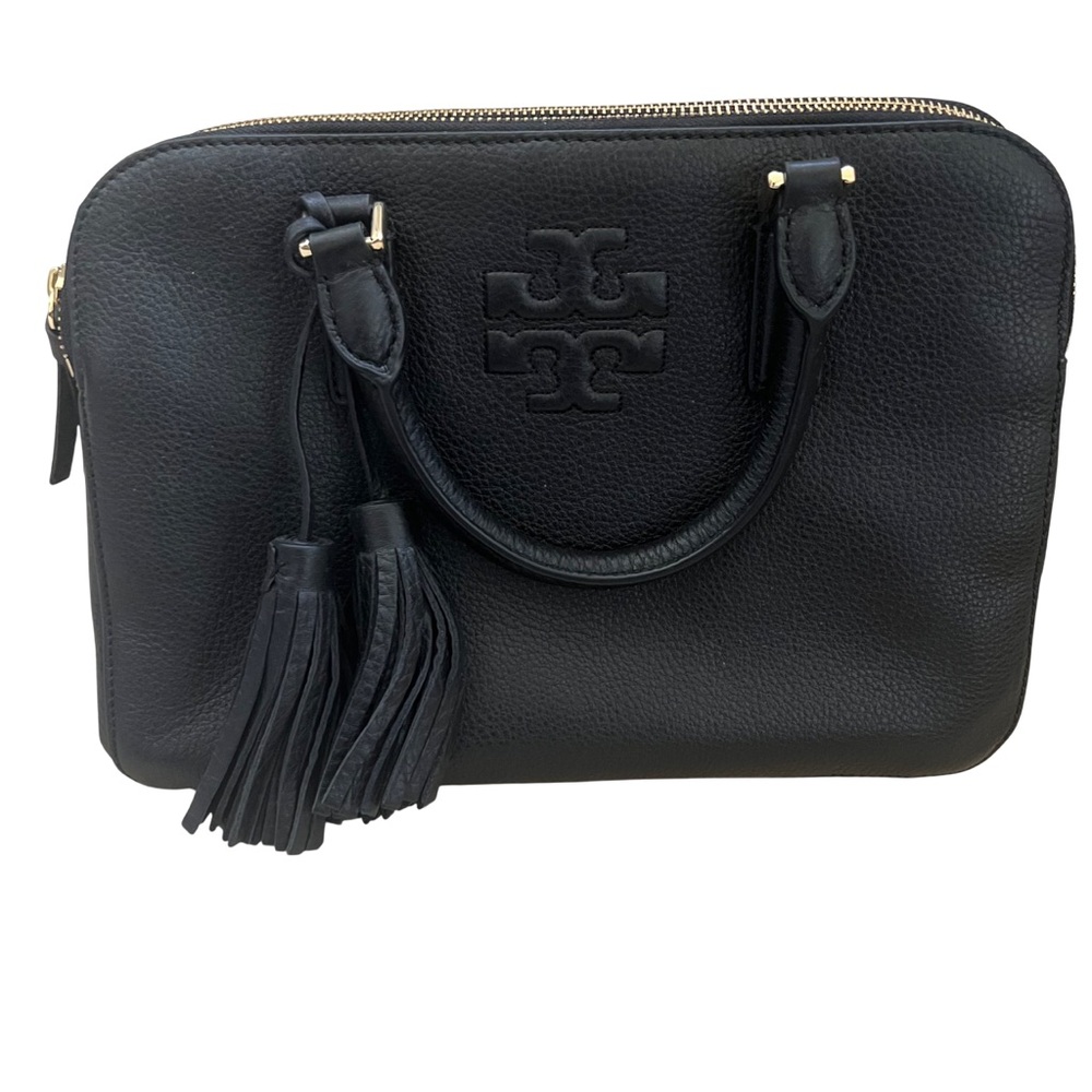 Tory Burch Black Thea Satchel Bag with Elegant Design